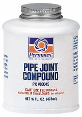 Permatex - 16 oz Brush Top Can Black Pipe Sealant - 400°F Max Working Temp, Seals & Secures Metal Fittings - Strong Tooling