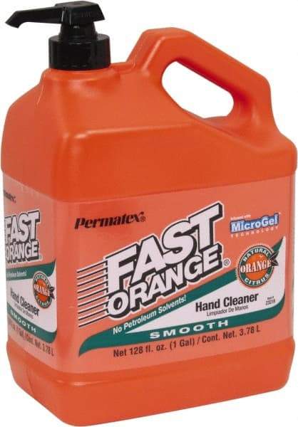 Permatex - 1 Gal Pump Bottle Liquid Hand Cleaner - Orange (Color), Citrus Scent - Strong Tooling