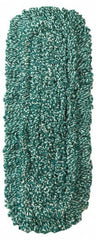 Rubbermaid - 48" Long x 5" Wide Microfiber Dust Mop Head - Slip-On/Slip-Through Backing, Green, Looped Head - Strong Tooling