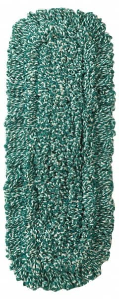 Rubbermaid - 24" Long x 5" Wide Microfiber Dust Mop Head - Slip-On/Slip-Through Backing, Green, Looped Head - Strong Tooling