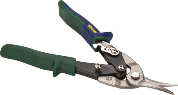 Irwin - 1-5/16" Length of Cut, Right Pattern Aviation Snip - 10" OAL, ProTouch Handle, 18 AWG Steel Capacity - Strong Tooling