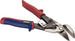 Irwin - 1-3/16" Length of Cut, Left Pattern Offset Aviation Snip - 9-1/2" OAL, ProTouch Handle, 18 AWG Steel Capacity - Strong Tooling