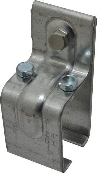 National Mfg. - 300 Lb Capacity, Galvanized, Single Splice Box Rail Bracket - 2" Long, 4-1/2" High, 2-1/4" Wide - Strong Tooling