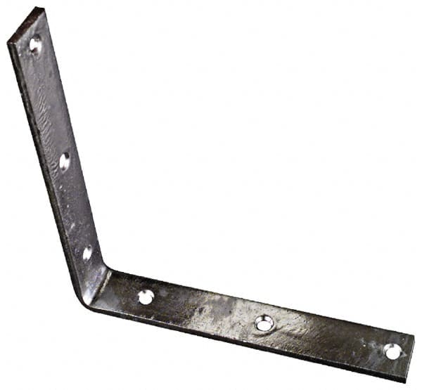 National Mfg. - 8" Long x 1-1/4" Wide, Steel, Corner Brace - Hot-Dipped Galvanized - Strong Tooling