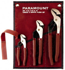 Paramount - 3 Piece Tongue & Groove Plier Set - Comes in Canvas Roll - Strong Tooling