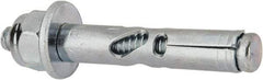 Powers Fasteners - 1/4" Diam, 1/4" Drill, 1-3/8" OAL, Sleeve Concrete Anchor - 1018 Steel, Acorn Nut Head, Hex Drive - Strong Tooling