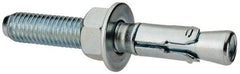 Powers Fasteners - 1/2" Diam, 1/2" Drill, 3-3/4" OAL, Wedge Expansion Concrete Anchor - 1018 Steel, Zinc-Plated Finish, Hex Nut Head, Hex Drive, 2" Thread Length - Strong Tooling