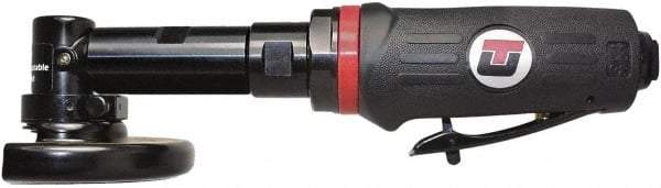 Universal Tool - 4" Wheel Diam, 17,000 RPM, Pneumatic Cutoff & Cutoff-Grinder Tool - Right Angle Handle, 1/4 NPT Inlet - Strong Tooling