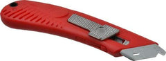 PHC - Springback Safety Cutter - 1-11/16" Steel Blade, Red ABS Handle, 1 Blade Included - Strong Tooling