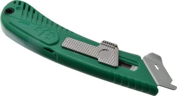 PHC - Springback Safety Cutter - 1-11/16" Steel Blade, Green ABS Handle, 1 Blade Included - Strong Tooling