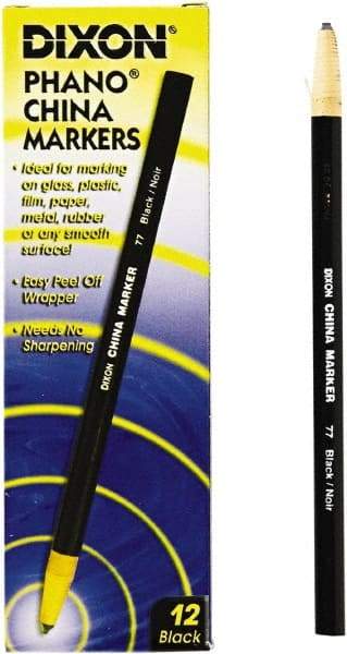 DIXON - Black China Marker - Soft Crayon Tip, Wax - Strong Tooling