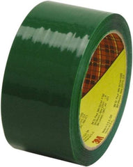 3M - 2" x 55 Yd Green Rubber Adhesive Sealing Tape - Polypropylene Film Backing, 2.5 mil Thick, 60 Lb Tensile Strength, Series 373 - Strong Tooling