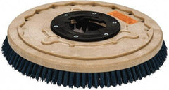 PRO-SOURCE - 17" Diam Scrubbing Brush - 15" Machine, 1-1/2" Trim Length, Blue Pad, Silicone Carbide & Nylon - Strong Tooling