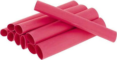 3M - 6" Long, 3:1, Polyolefin Heat Shrink Electrical Tubing - Red - Strong Tooling