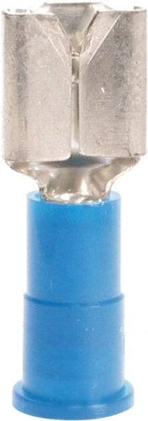 3M - 16 to 14 AWG, Vinyl, Partially Insulated, Female Wire Disconnect - 1/4 Inch Wide Tab, Blue, RoHS 2011/65/EU Compliant - Strong Tooling