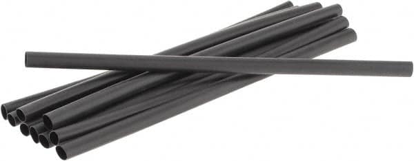 3M - 6" Long, 2:1, Polyolefin Heat Shrink Electrical Tubing - Black - Strong Tooling