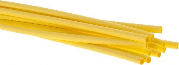 3M - 48" Long, 2:1, Polyolefin Heat Shrink Electrical Tubing - Yellow - Strong Tooling