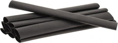 3M - 6" Long, 2:1, Polyolefin Heat Shrink Electrical Tubing - Black - Strong Tooling