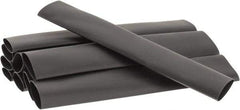 3M - 6" Long, 2:1, Polyolefin Heat Shrink Electrical Tubing - Black - Strong Tooling