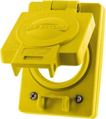 Leviton - 1 Gang, (0) Knockouts, PVC Rectangle Floor Box - Strong Tooling