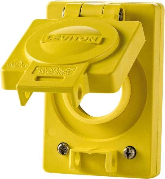 Leviton - 1 Gang, (0) Knockouts, PVC Rectangle Ceiling Box - 4" Overall Height x 4" Overall Width - Strong Tooling