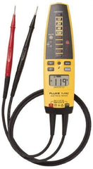 Fluke - 10.2 VAC/VDC to 600 VAC/VDC, Voltage Tester - LCD and LED Display, +/-2% Basic DC Accuracy, AAA Power Supply - Strong Tooling