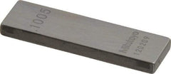 Mitutoyo - 0.1005" Rectangular Steel Gage Block - Accuracy Grade AS-1, Includes Certificate of Inspection - Strong Tooling