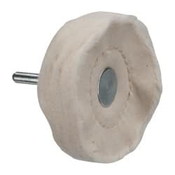 Made in USA - 3" Diam x 3/4" Thick, Loose Sewn Mounted Buffing Wheel - Strong Tooling