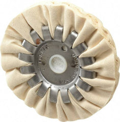 Made in USA - 4" Diam x 1/2" Thick Unmounted Buffing Wheel - 14 Ply, Bias Cut, 1/2" Arbor Hole - Strong Tooling