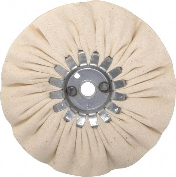 Made in USA - 6" Diam x 1/2" Thick Unmounted Buffing Wheel - 14 Ply, Bias Cut, 5/8" Arbor Hole - Strong Tooling