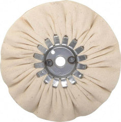 Made in USA - 6" Diam x 1/2" Thick Unmounted Buffing Wheel - 14 Ply, Bias Cut, 5/8" Arbor Hole - Strong Tooling