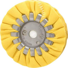 Made in USA - 4" Diam x 1/2" Thick Unmounted Buffing Wheel - 14 Ply, Bias Cut, 1/2" Arbor Hole - Strong Tooling