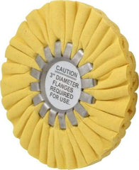 Made in USA - 5" Diam x 1/2" Thick Unmounted Buffing Wheel - 14 Ply, Bias Cut, 1/2" Arbor Hole - Strong Tooling