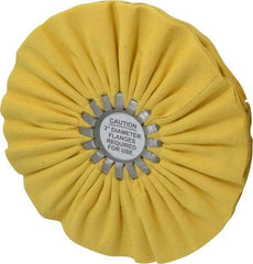 Made in USA - 8" Diam x 1/2" Thick Unmounted Buffing Wheel - 14 Ply, Bias Cut, 5/8" Arbor Hole - Strong Tooling