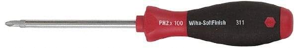 Wiha - #3, 10-3/4" OAL, Round Shaft Phillips Screwdriver - 6" Blade Length, Ergonomic Handle - Strong Tooling