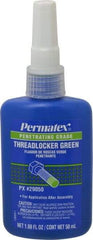 Permatex - 50 mL Bottle, Green, Liquid Medium Strength Threadlocker - Series 290, 24 hr Full Cure Time, Hand Tool, Heat Removal - Strong Tooling