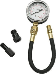 GearWrench - 3 Piece Engine Compression Test Kit - 300 Max Pressure, 0 to 300 PSI (0 to 21 Kg/cm2) Scale - Strong Tooling