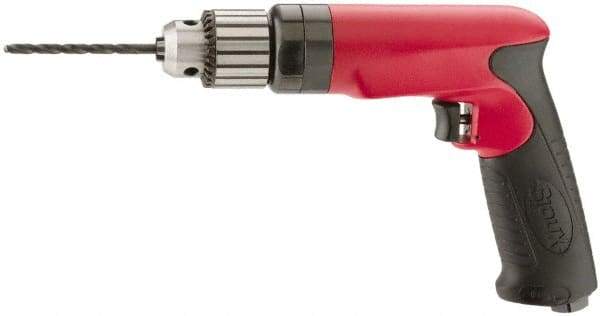 Sioux Tools - 1/2" Keyed Chuck - Pistol Grip Handle, 400 RPM, 14.16 LPS, 30 CFM, 1 hp - Strong Tooling