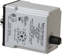 Macromatic - 8 Pin, 10 min Delay, Multiple Range DPDT Time Delay Relay - 10 Contact Amp, 120 VAC/VDC, Knob - Strong Tooling