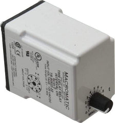 Macromatic - 8 Pin, 10 min Delay, Multiple Range DPDT Time Delay Relay - 10 Contact Amp, 120 VAC/VDC, Knob - Strong Tooling