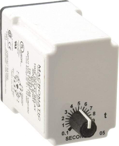 Macromatic - 11 Pin, Multiple Range DPDT Time Delay Relay - 10 Contact Amp, 120 VAC/VDC, Knob - Strong Tooling