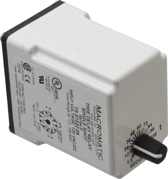 Macromatic - 11 Pin, Multiple Range DPDT Time Delay Relay - 10 Contact Amp, 120 VAC/VDC, Knob - Strong Tooling