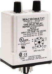 Macromatic - 8 Pin, Multiple Range DPDT Time Delay Relay - 10 Contact Amp, 120 VAC/VDC, Knob - Strong Tooling