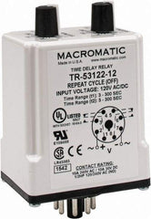 Macromatic - 8 Pin, Multiple Range DPDT Time Delay Relay - 10 Contact Amp, 120 VAC/VDC, Knob - Strong Tooling