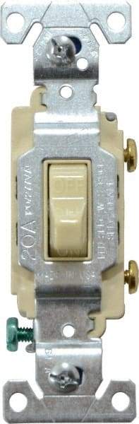 Cooper Wiring Devices - 1 Pole, 120 to 277 VAC, 20 Amp, Commercial Grade, Toggle, Wall and Dimmer Light Switch - 1.3 Inch Wide x 4.2 Inch High, Fluorescent - Strong Tooling