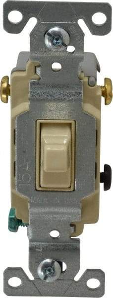 Cooper Wiring Devices - 3 Pole, 120 to 277 VAC, 15 Amp, Commercial Grade, Toggle, Wall and Dimmer Light Switch - 1.3 Inch Wide x 4.2 Inch High, Fluorescent - Strong Tooling