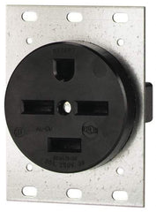 Cooper Wiring Devices - 250 VAC, 30 Amp, 15-30R NEMA Configuration, Black, Industrial Grade, Self Grounding Single Receptacle - 1 Phase, 3 Poles, 4 Wire, Flush Mount - Strong Tooling