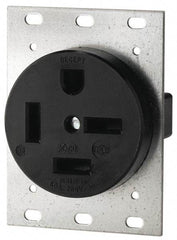 Cooper Wiring Devices - 250 VAC, 50 Amp, 15-50R NEMA Configuration, Black, Industrial Grade, Self Grounding Single Receptacle - 1 Phase, 3 Poles, 4 Wire, Flush Mount - Strong Tooling