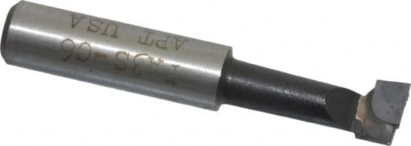 Made in USA - 3/8" Min Bore Diam, 15/16" Max Bore Depth, 3/8 Shank Diam, Boring Bar - Right Hand Cut, Carbide-Tipped, Bright Finish - Exact Industrial Supply