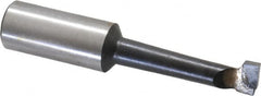 Made in USA - 7/16" Min Bore Diam, 1-11/16" Max Bore Depth, 5/8 Shank Diam, Boring Bar - Right Hand Cut, Carbide-Tipped, Bright Finish - Exact Industrial Supply